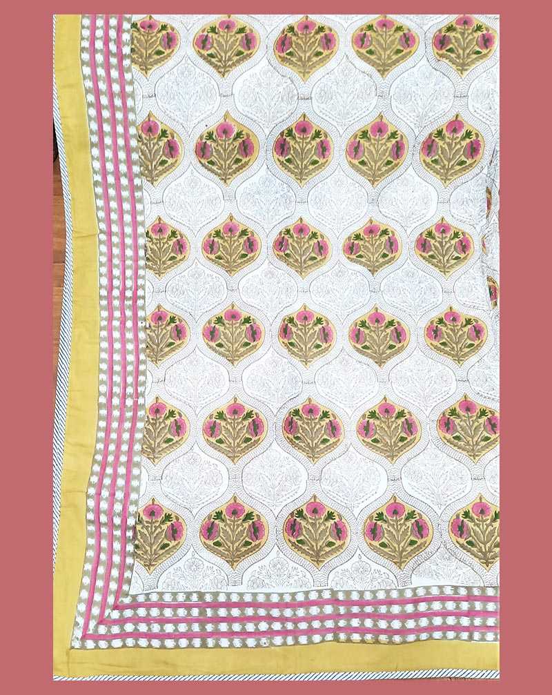Jaipuri Hand Block Printed Reversible Cotton AC Dohar, 60x90